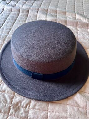 Unisex “Coffee” colored Wool Felt Bowler Hat with Black Ribbon